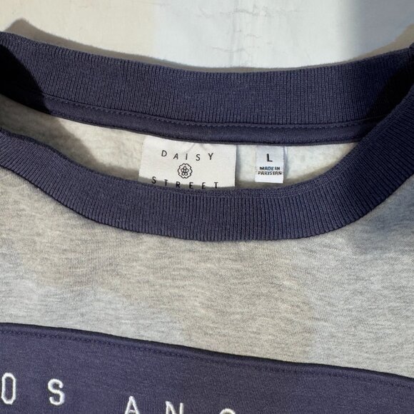 Daisy Street Los Angeles USA Flag 1992 Crop Top Sweatshirt - L Women's - Picture 2 of 7